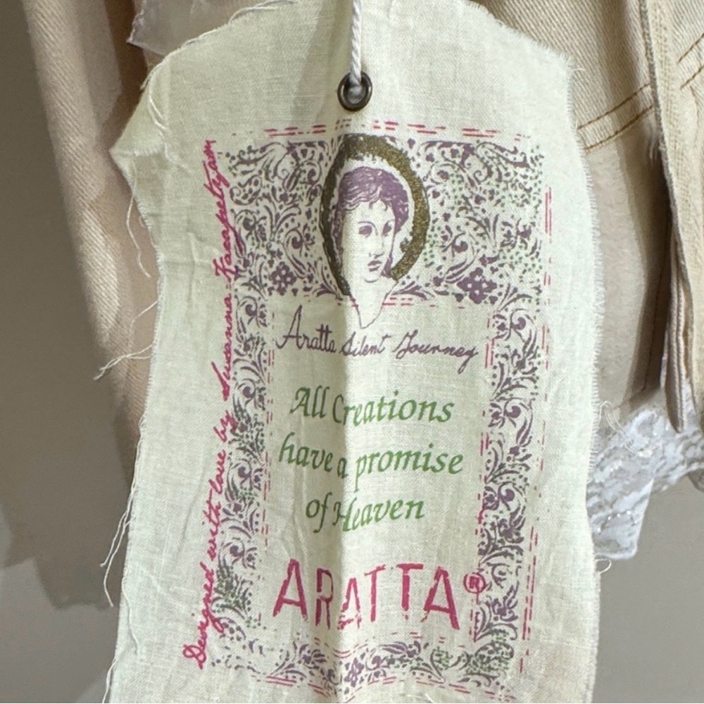 Aratta Spanish  Embroidered Floral Beige Jacket LG NWT - Picture 5 of 5
